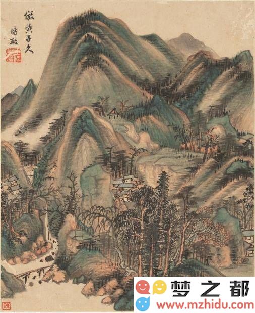 王时敏的《山水十开》：在细腻笔墨中倾诉自然情感，构筑如梦似幻的山水画卷