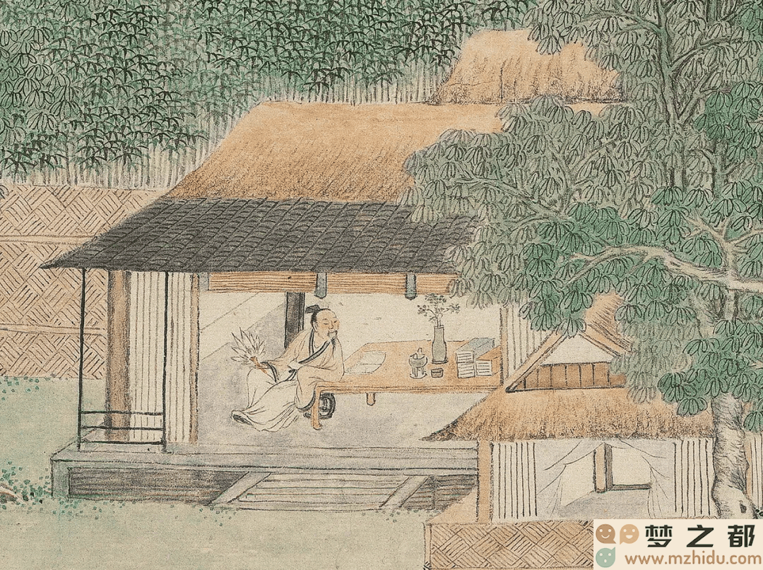 清代上睿作品《携琴访友》：在笔墨运用中彰显文人雅士的山水情怀与艺术风范