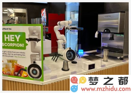 Nvidia 人工智能技术助力的人形机器人在餐厅中为顾客提供咖啡服务，开启未来餐饮新体验