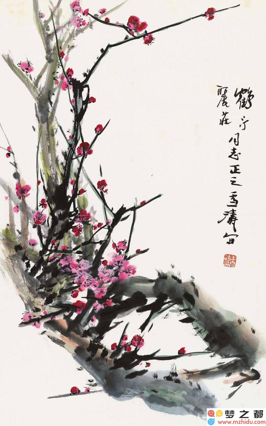 王雪涛笔下的红梅：承载文人气质与生活之美的艺术赞歌与哲思