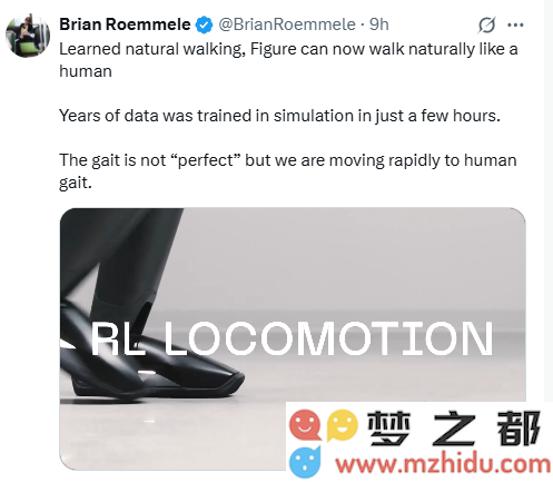 Figure AI实现人形机器人行走能力的新突破：其速度几乎与人类相当，且训练时间仅需数小时