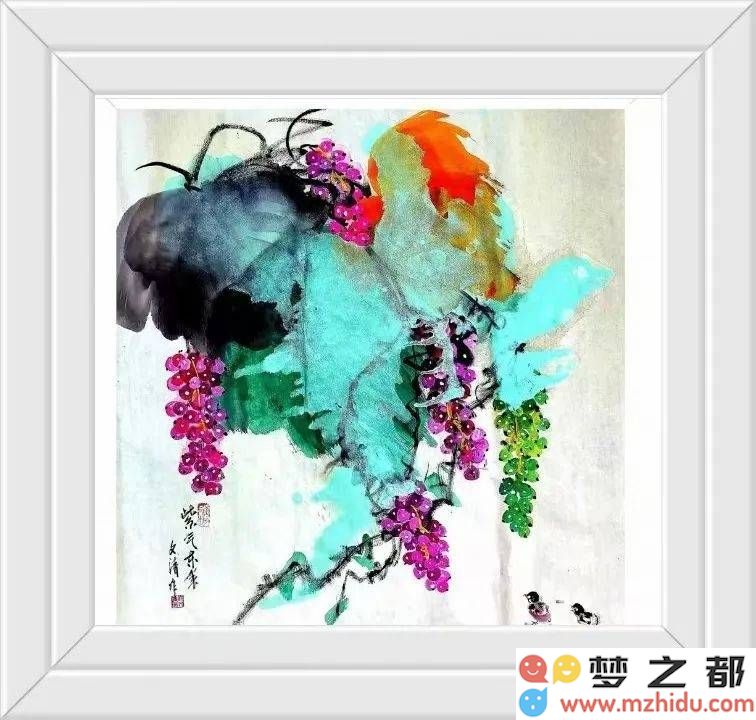 郭文清的《紫气东来》：展现国画中丰收的快乐与吉祥的深刻寓意
