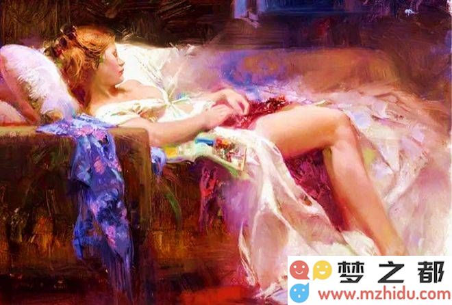 皮诺·德埃尼：意大利艺术天才描绘的裙装美人，完美展现优雅与魅力