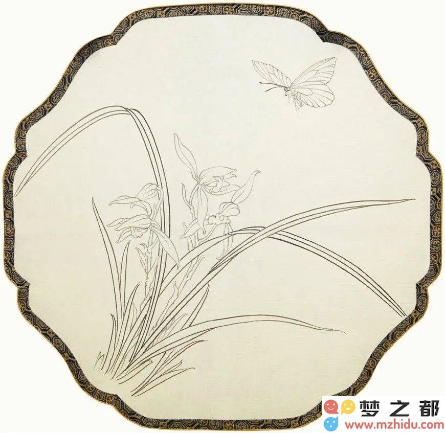 兰花扇面工笔画详细教程：逐步指导你如何绘制优雅精美的兰花作品
