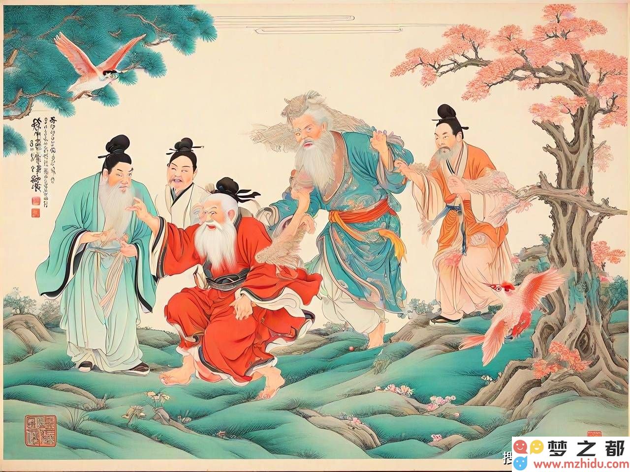 新春年画展魅力四射:麒麟神鸟共舞,寿星送福喜洋洋迎佳节