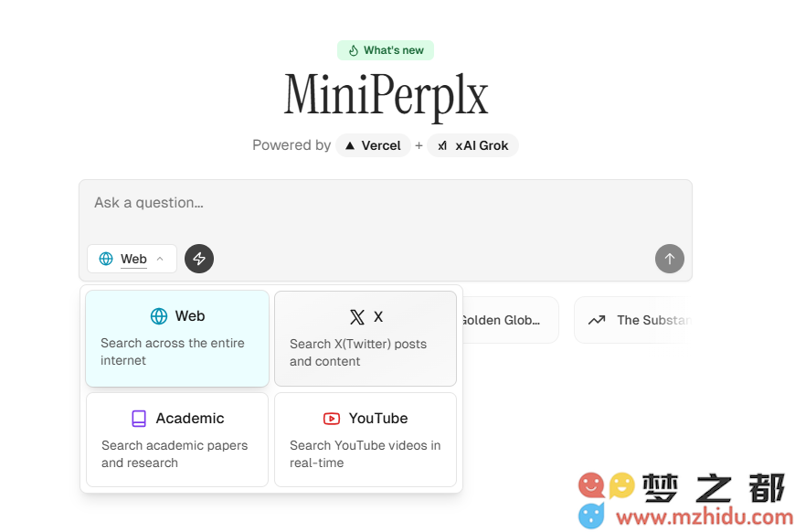 新兴开源AI搜索平台MiniPerplx：基于Gork的技术，助力用户高效搜索Twitter和YouTube上的丰富内容