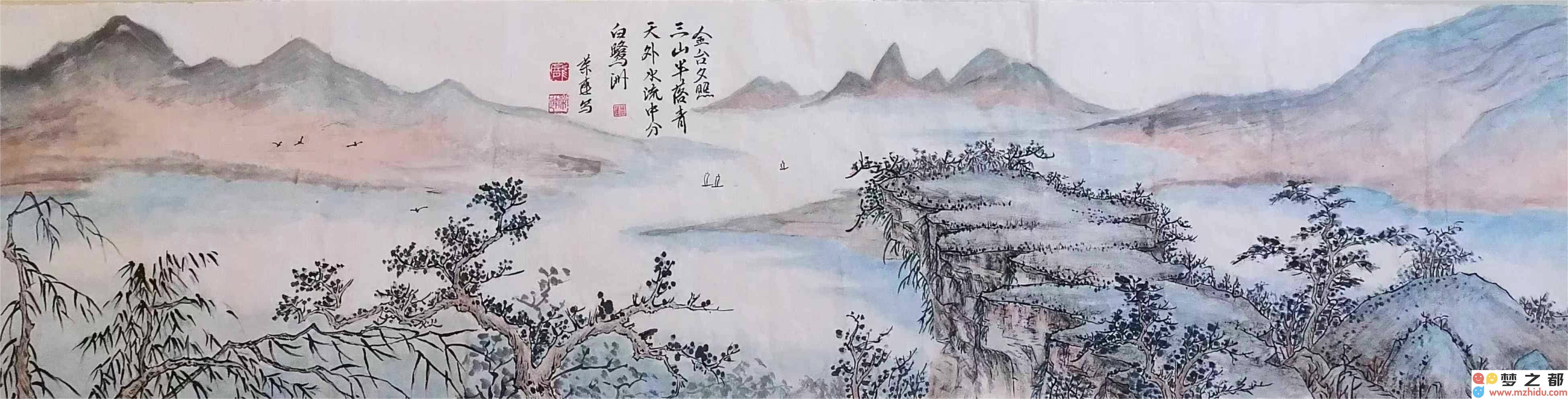 国画名家庞荣连斩「墨缘堂大赛」特等奖,作品《白鹭洲》备受赞誉引发广泛关注
