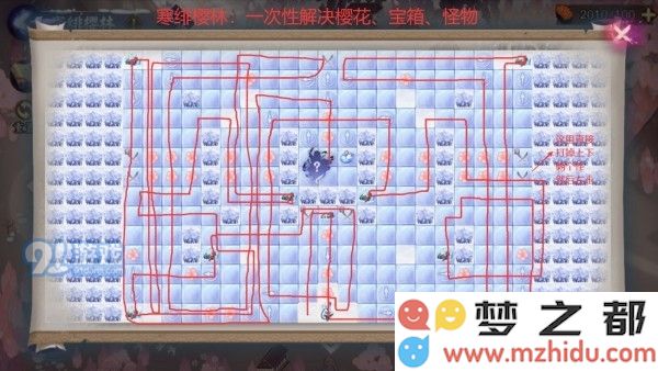 《阴阳师》寒绯樱林通关路线图文详解