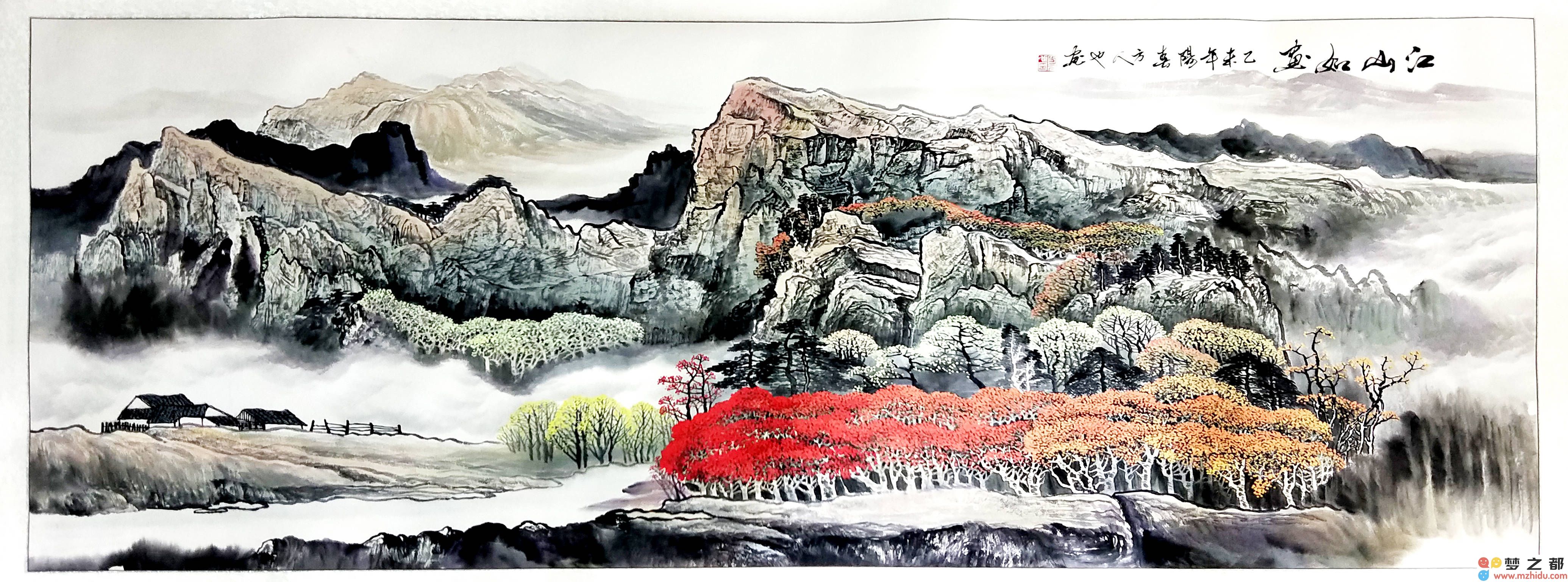方人也的山水画艺术：探讨笔墨技法如何生动展现自然界的壮美与细腻
