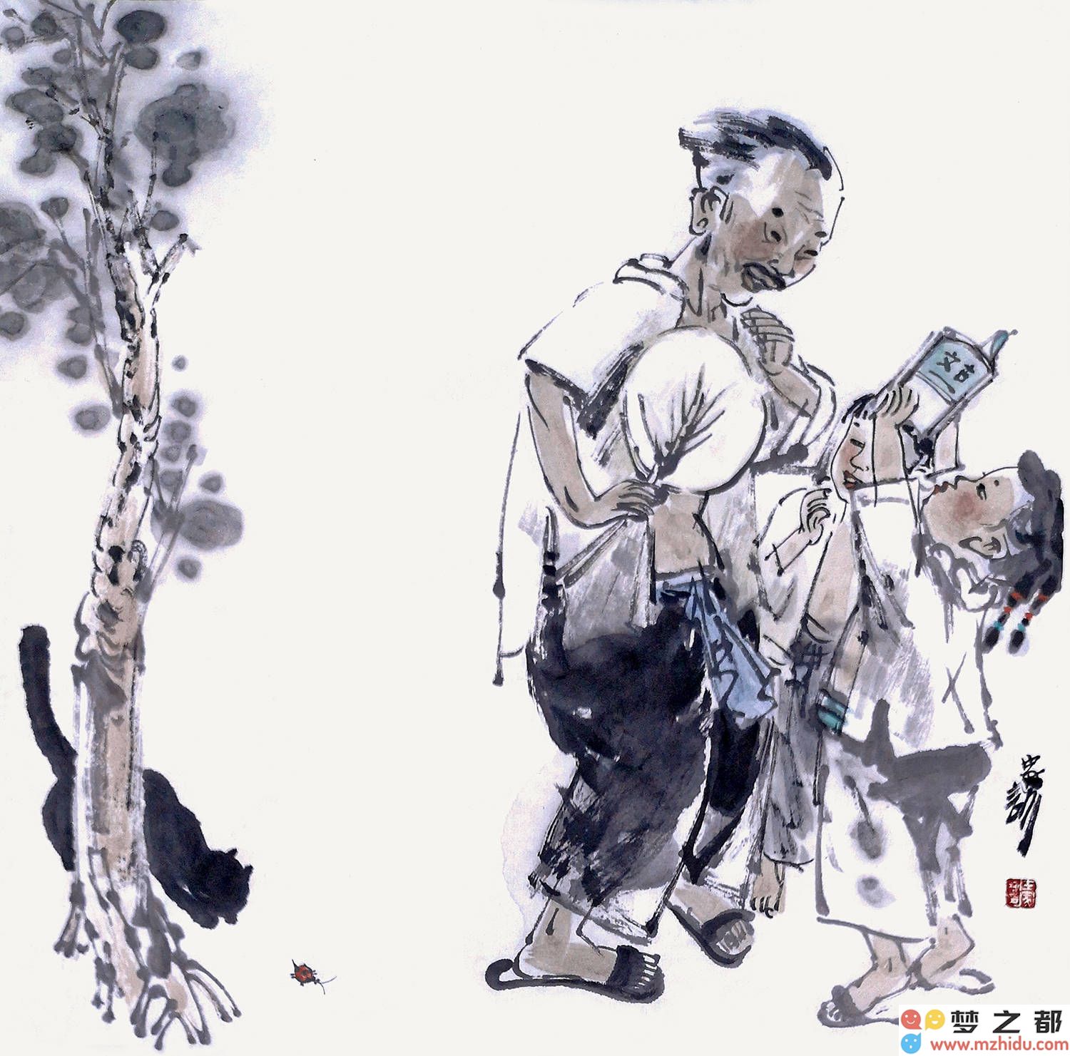 王家训的水墨人物画：在传统艺术与现代生活之间，描绘诗意与美好的生活画卷