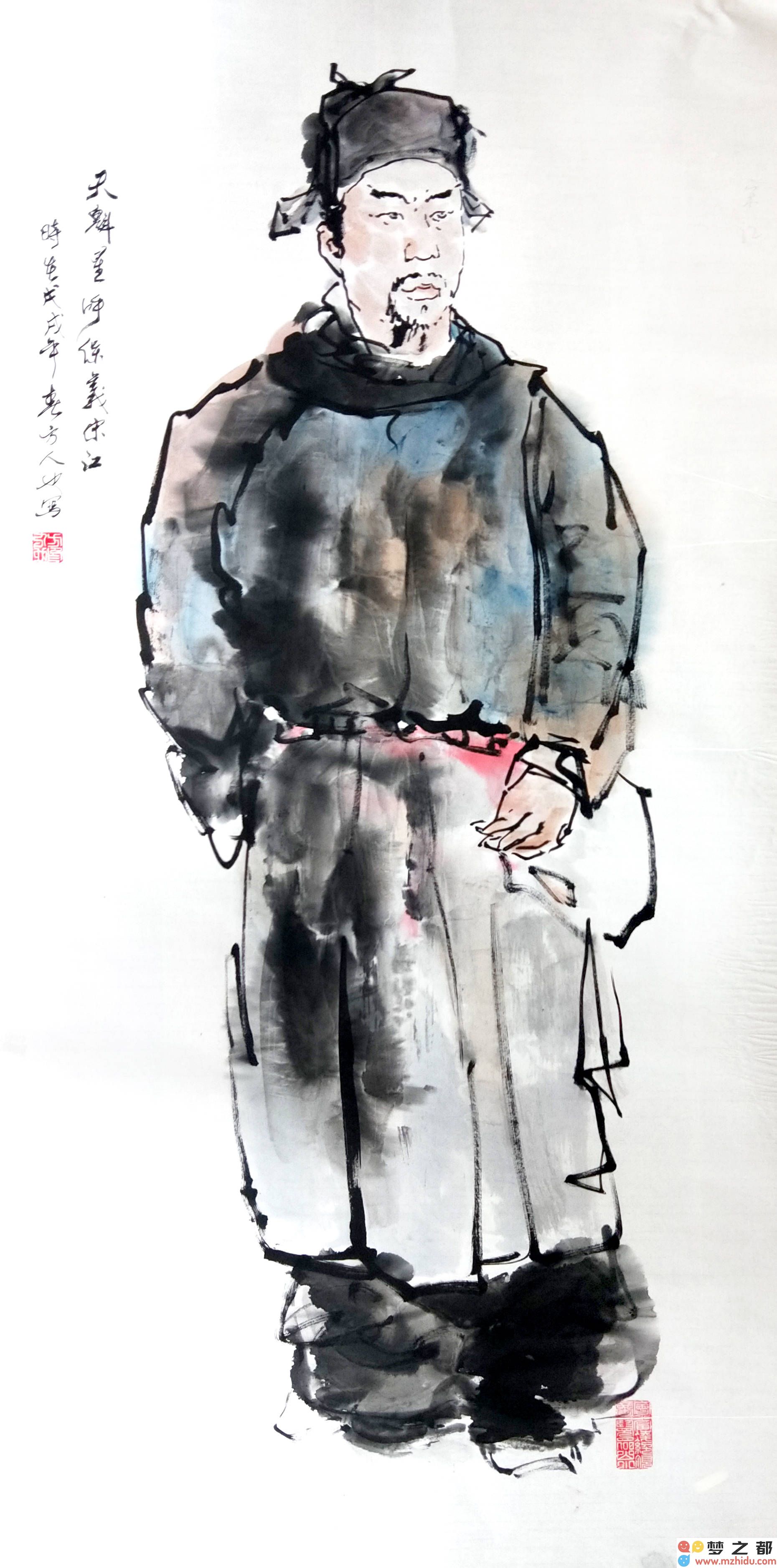 方人也国画《108将》：将雄风神采，生动呈现于纸上，令人称叹