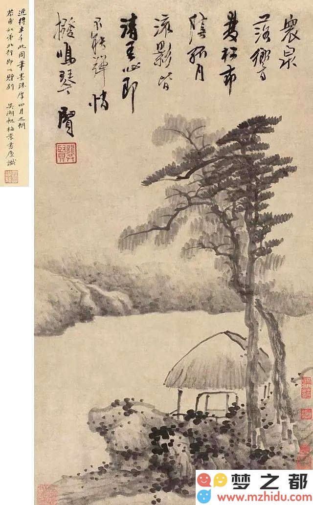 龚贤山水画：在浓墨重彩中透出江南细雨的韵味，仿佛光芒四射！