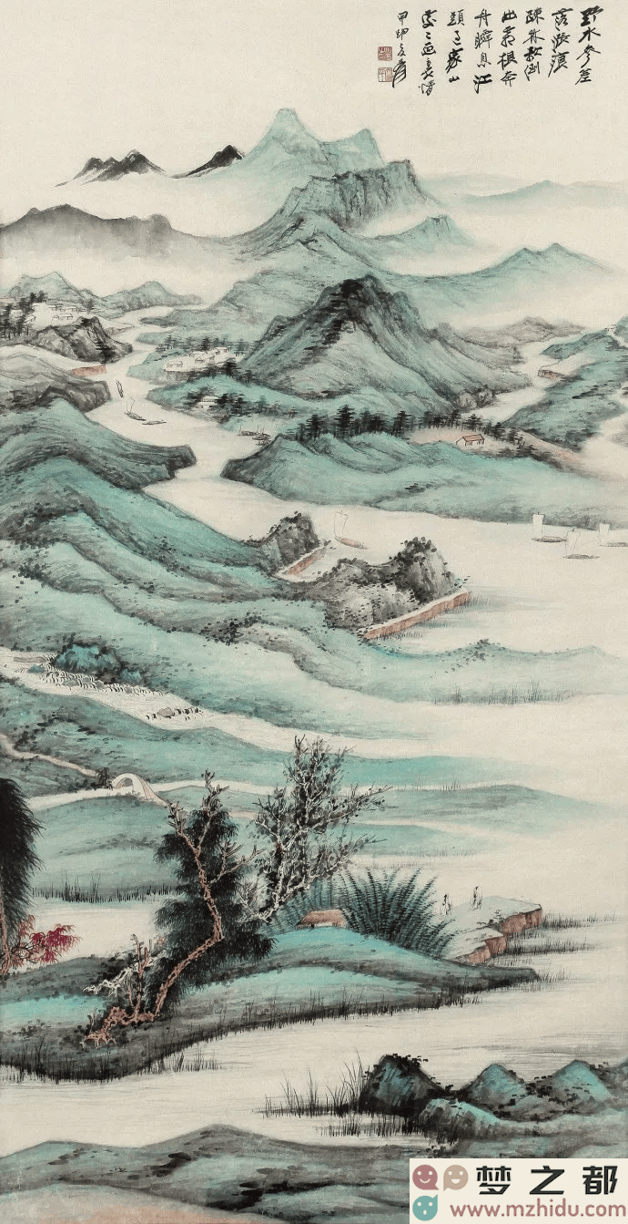 张大千对山水画艺术的见解：探讨意境与技法的双重重要性，如何创作出真正传神的作品？
