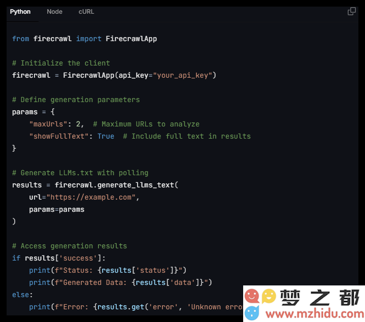 Firecrawl发布LLM.txt API功能：只需提供网站链接即可轻松生成所需的网站LLM.txt文件