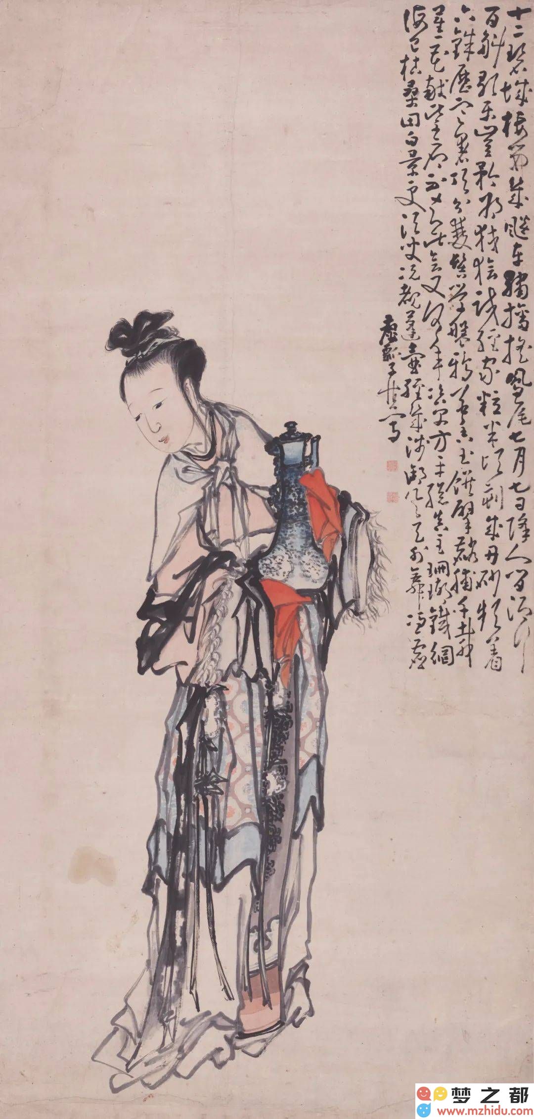 清 黄慎 麻姑图 纸本设色 轴