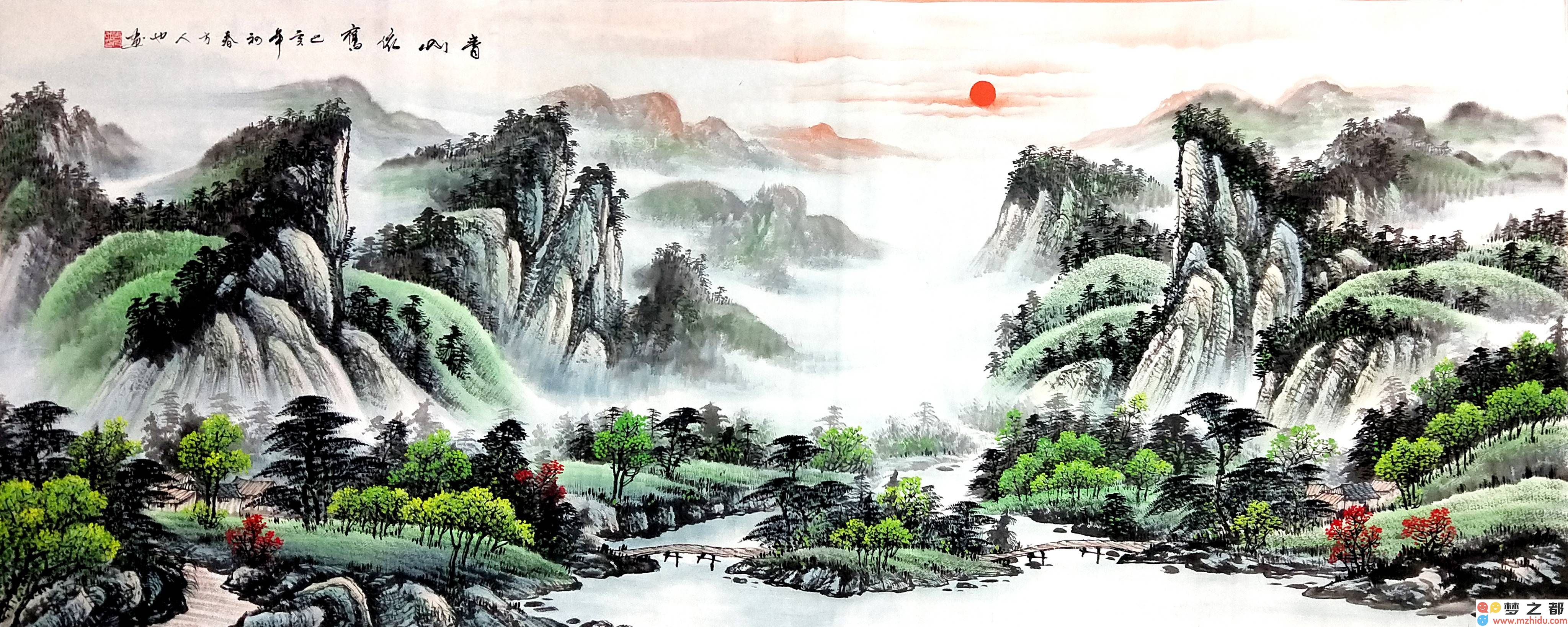 探索方人也山水画的奥秘：传统艺术精髓与现代创意的精彩融合之旅
