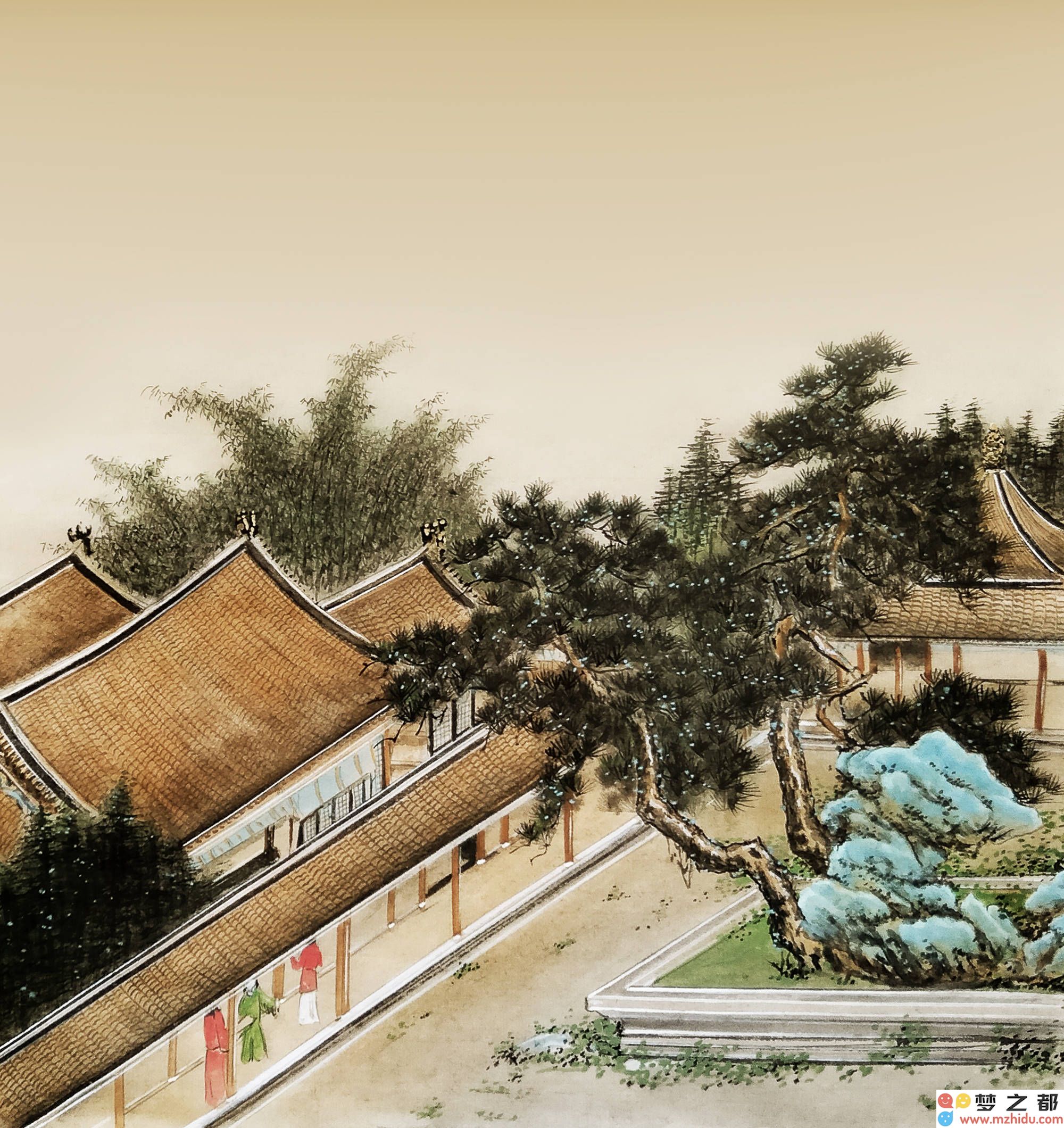 古香古色，品味《松阴庭院》中的宋代风情与文化底蕴