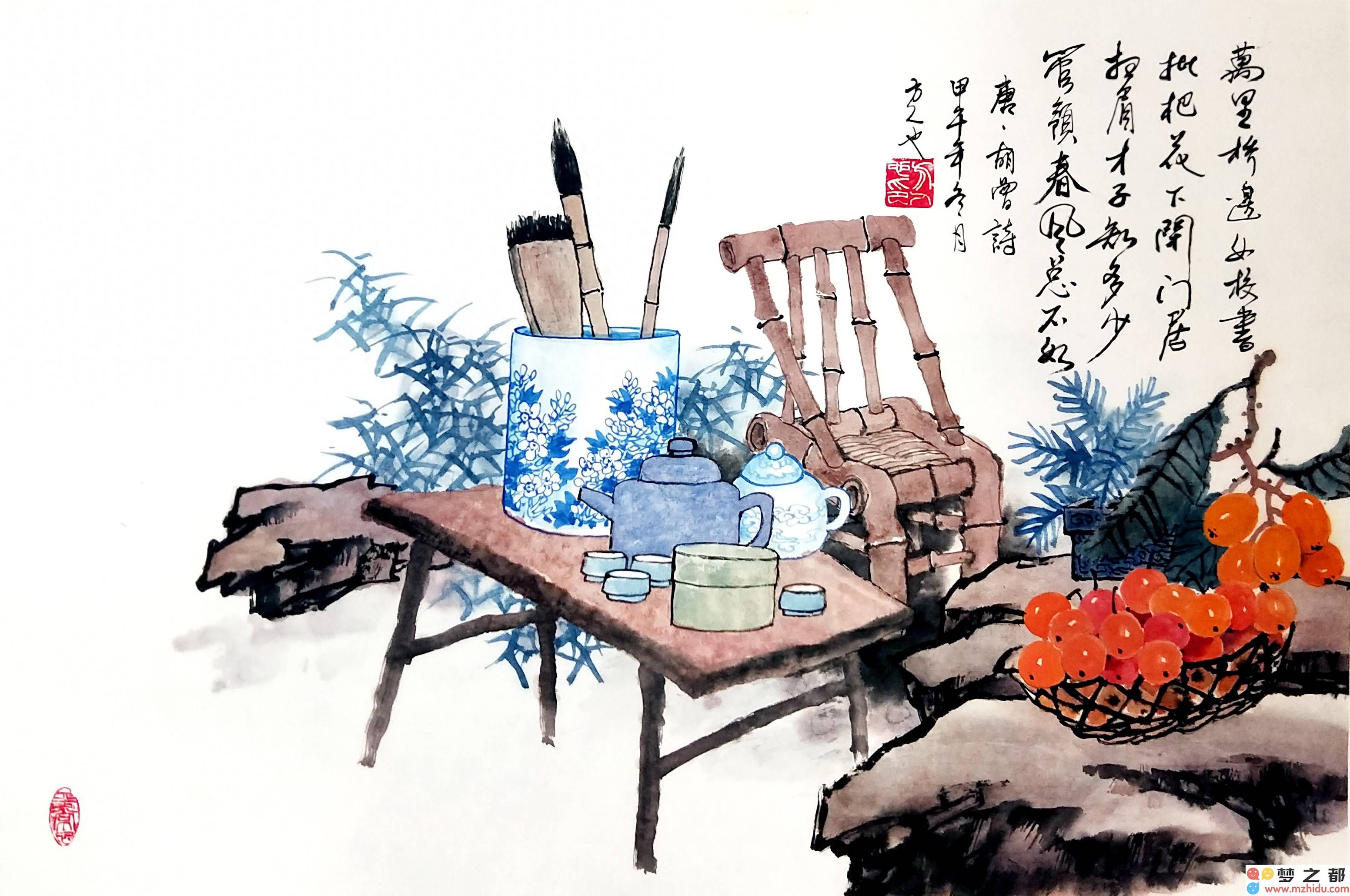 方人也青花瓷：深入探讨宁静致远的艺术境界与其文化内涵的美学之旅