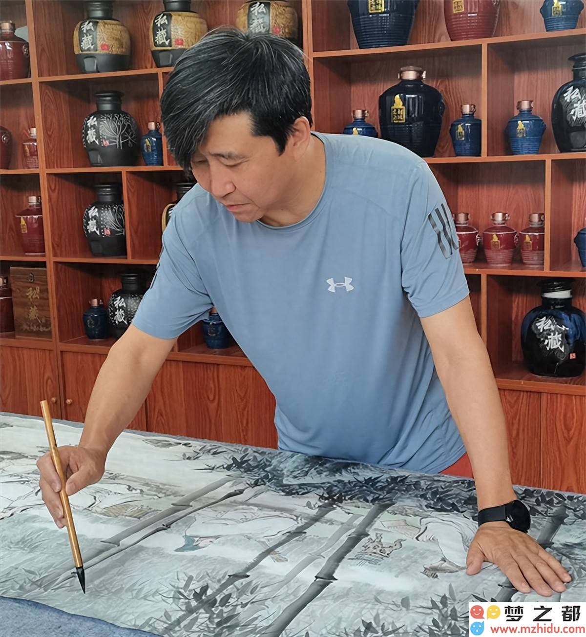 王健山水画的艺术探索：在细腻笔触中感受自然的韵律与生活的哲思