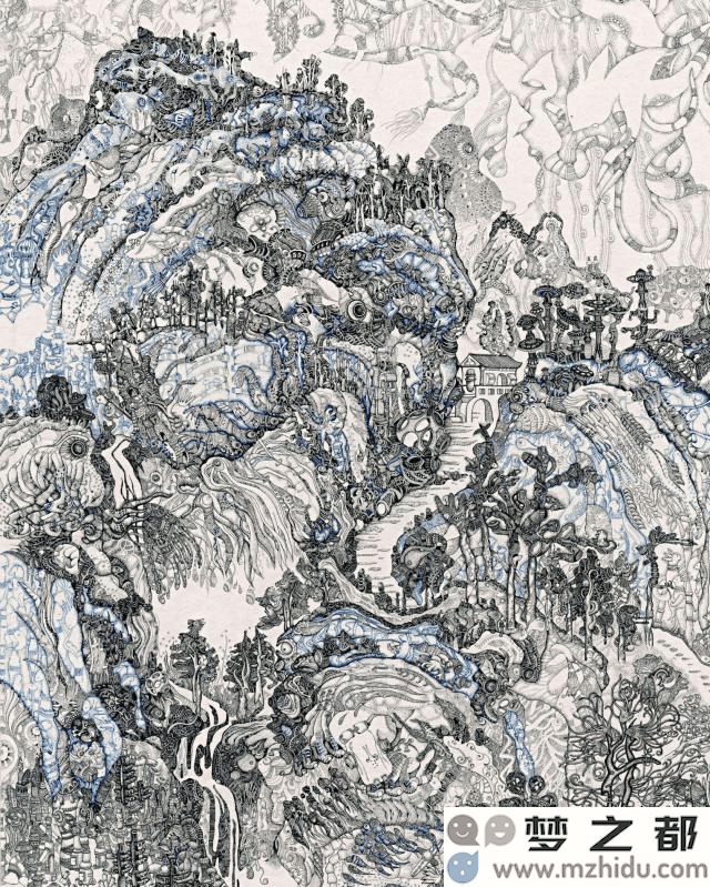 髡残：清代初期画僧的艺术传承与隐逸生活的完美结合，彰显其笔墨风采与人生哲学