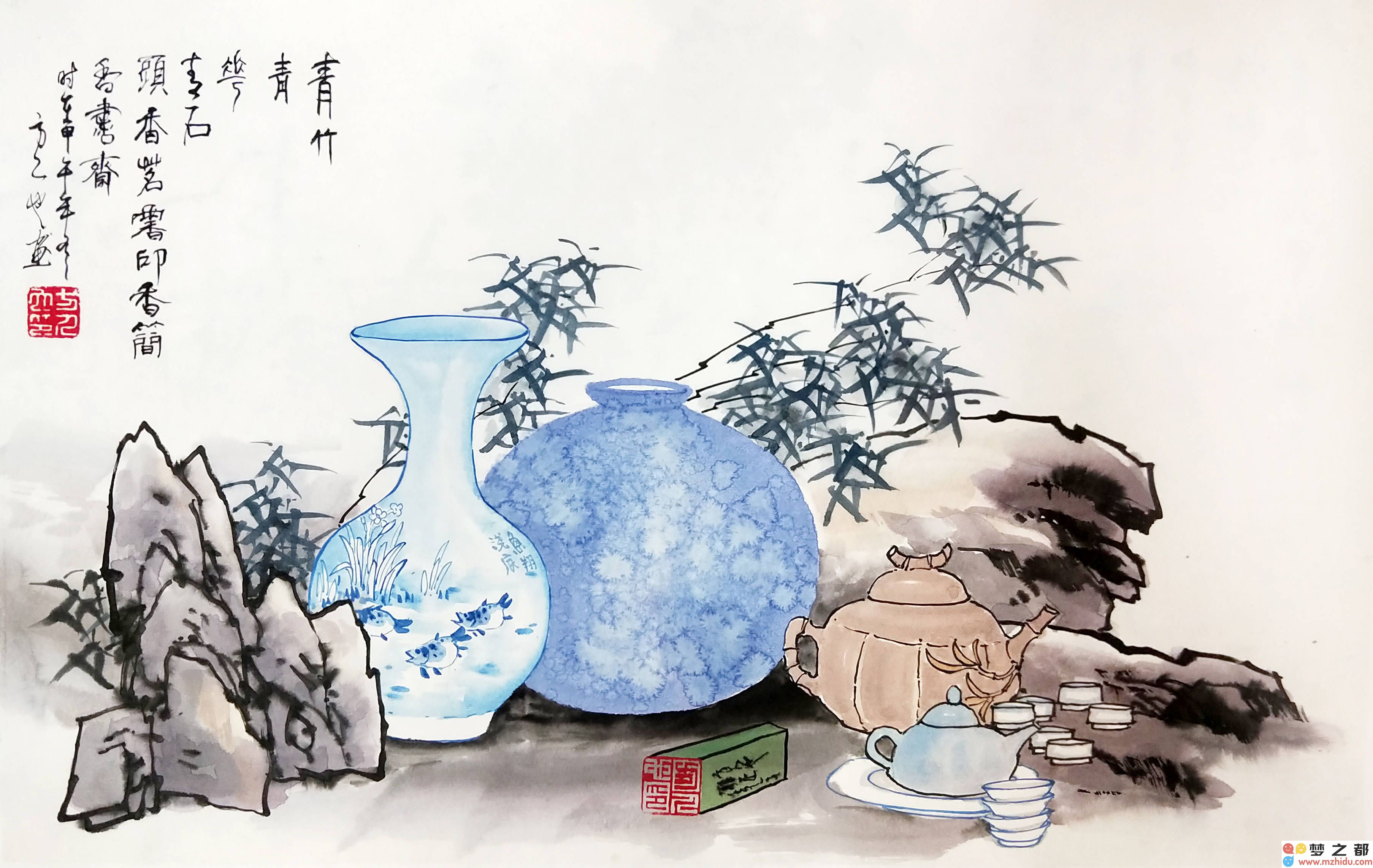 方人也青花瓷最新作品：传统艺术深韵与现代时尚的完美融合，如何使艺术焕发新的光彩？