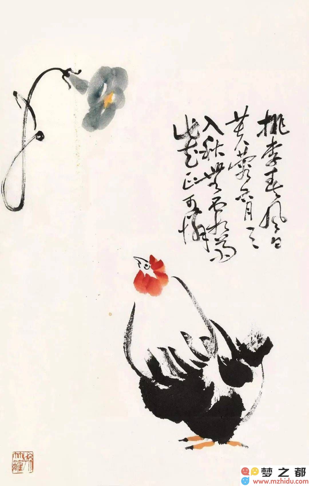 孙竹篱的恣意花鸟作品：田园美景栩栩如生，朴素自然展现独特个性!