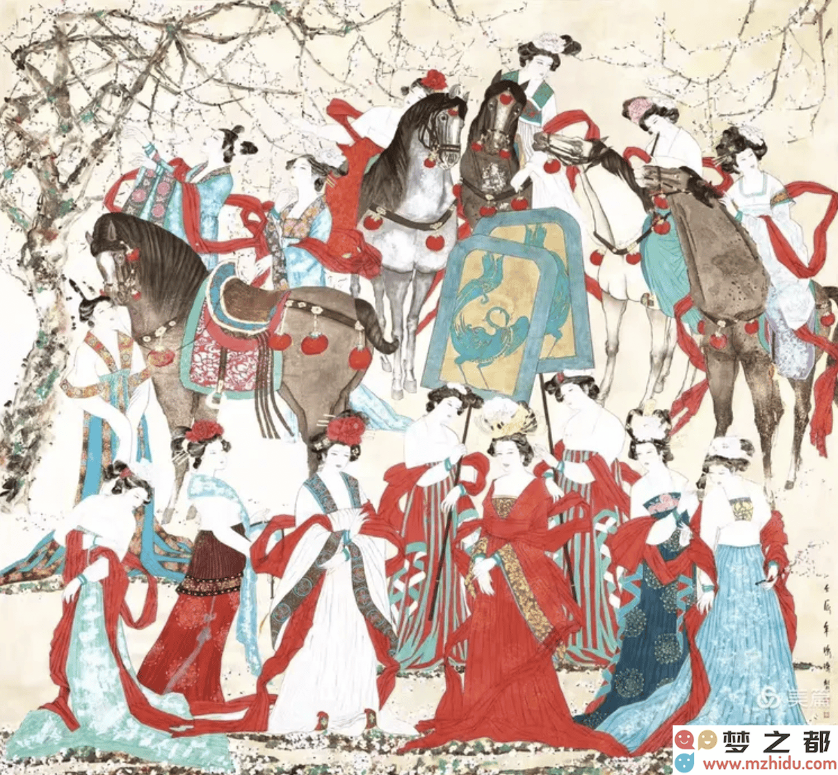 跨越千年，王珠珠的古典人物画展现盛唐的华丽风采与文化魅力