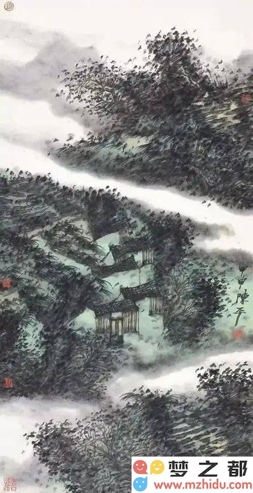 陈平山水画作的奇妙旅程：在桃源雾霭之中寻觅心灵的归宿与宁静