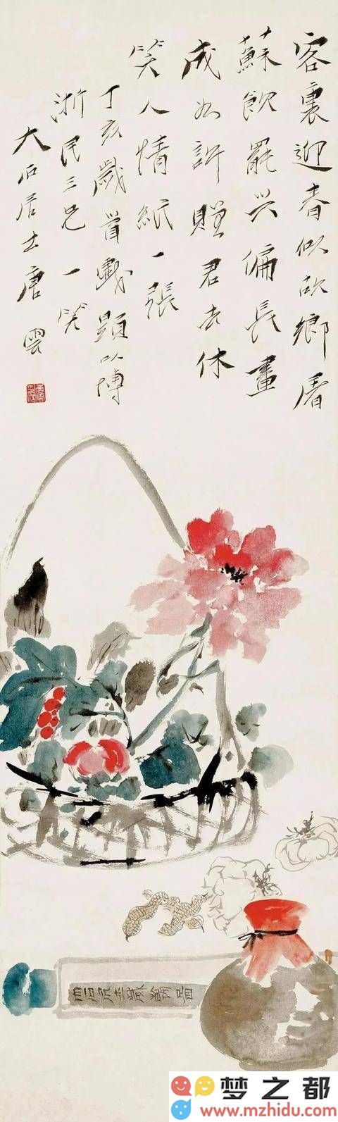 唐云的《休笑人情纸一张》：一幅画卷承载了深厚的乡土情与友谊的温暖记忆！