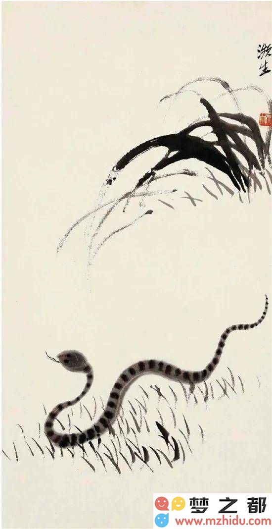 在蛇年的光影中探秘：从古至今画作展现的蛇之神秘与灵动的独特形象