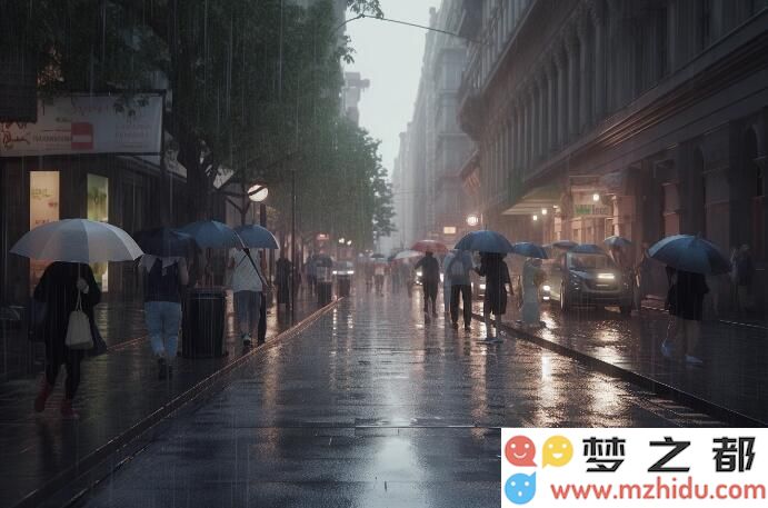 下雨 街道 行人 (2)