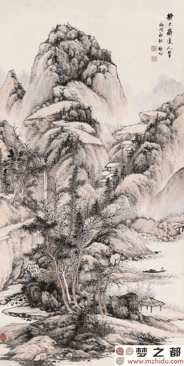 启功山水画作欣赏：在笔墨之中尽显浑厚苍秀的独特艺术魅力与深邃意境