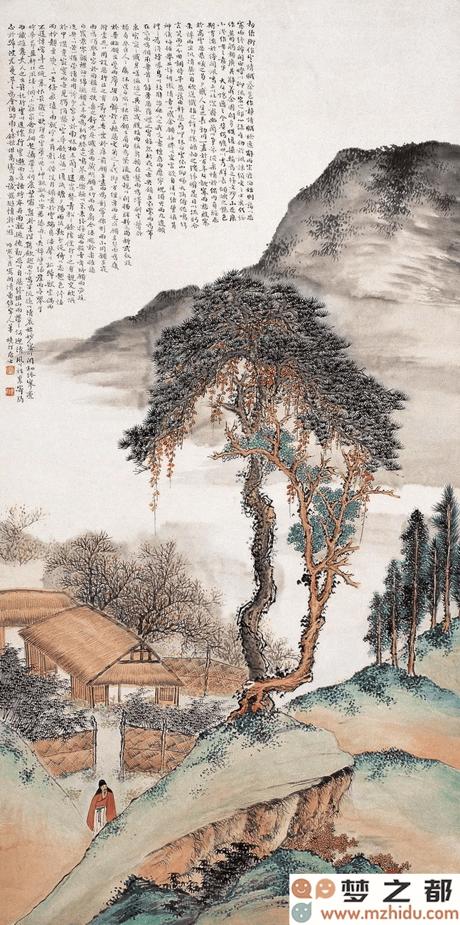 黄起凤山水画的艺术鉴赏：在笔墨之中感受历代名家的风采，你能识别出哪些大师的技巧与风格？