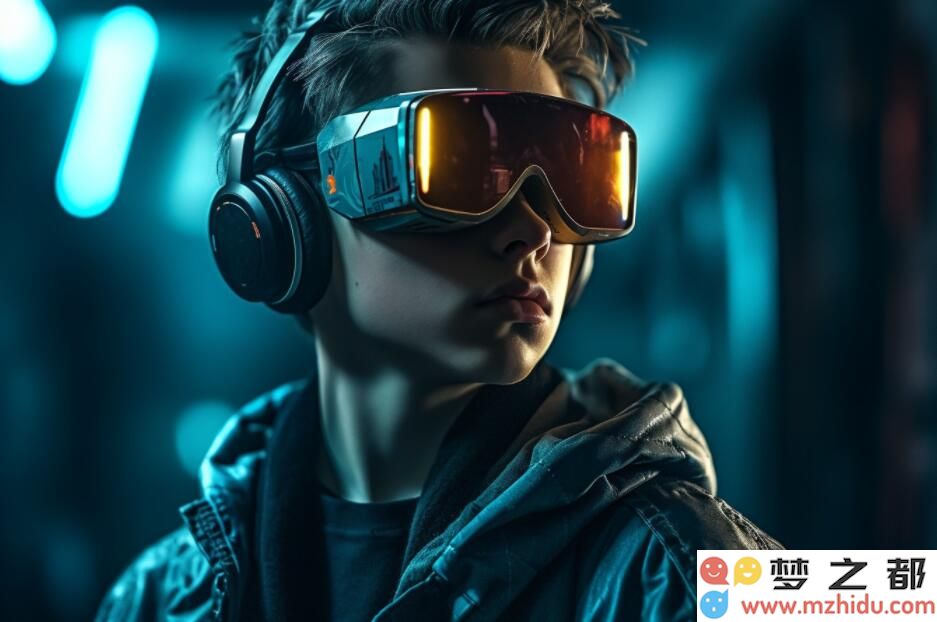 VR眼镜 元宇宙 虚拟现实 赛博朋克