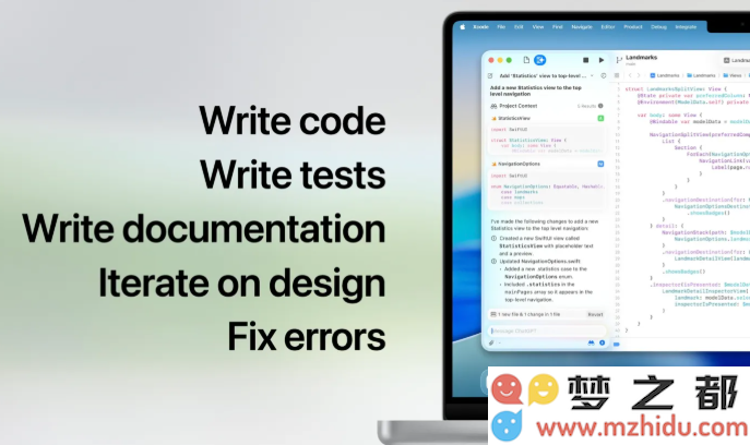 苹果公司在 Xcode 开发环境中整合 ChatGPT 及其它人工智能模型以提升开发效率