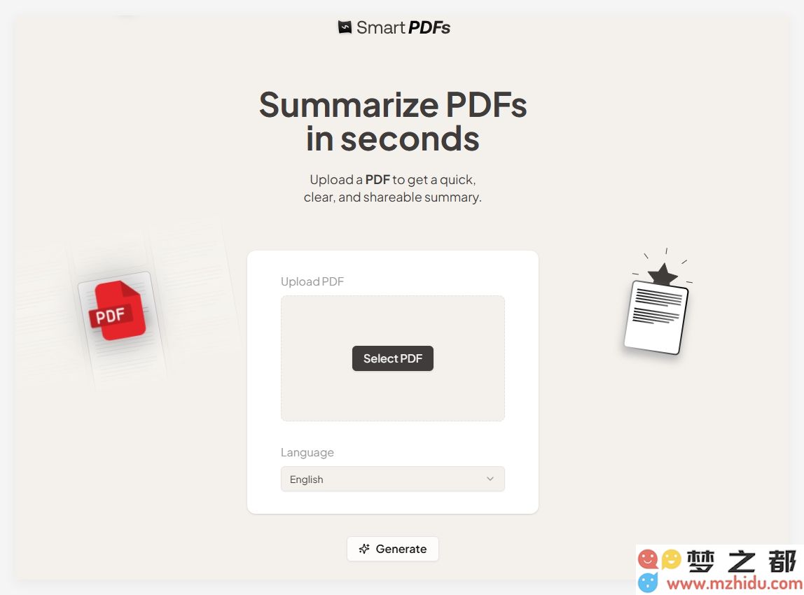 SmartPDFs：利用AI技术对PDF文档进行高效分段总结与核心内容提炼