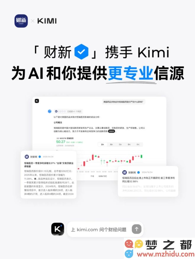 Kimi 联手财新传媒开启深度内容合作 助力提供更加专业和可信赖的财经资讯