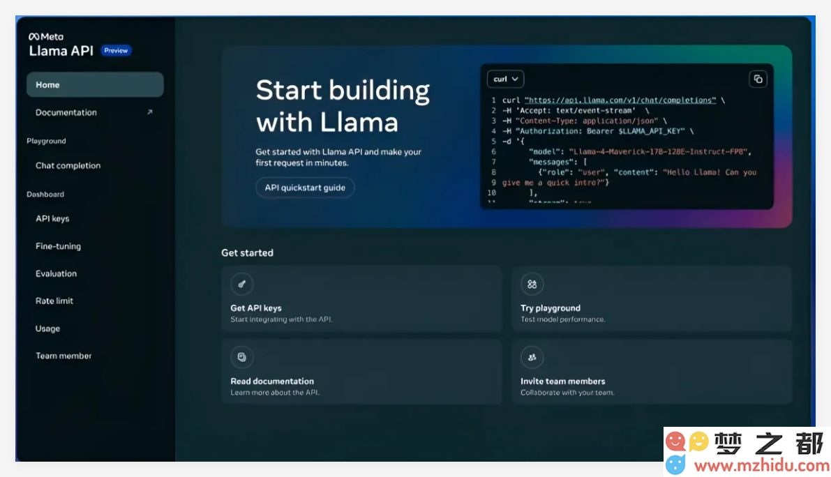 Meta 推出全新 Llama API，让开发者有机会体验最新的人工智能模型技术