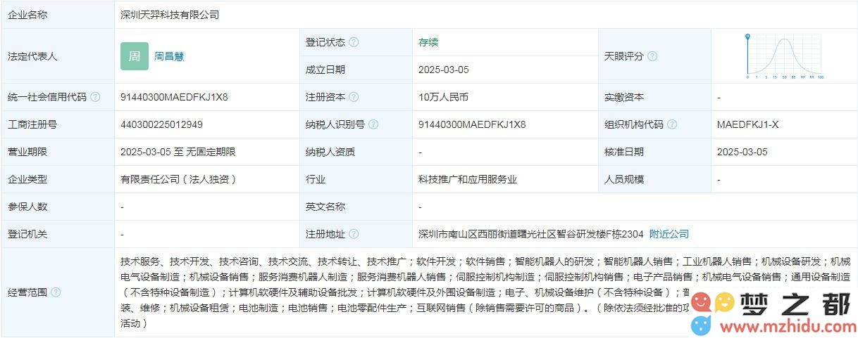 天眼查深圳天羿科技有限公司信息